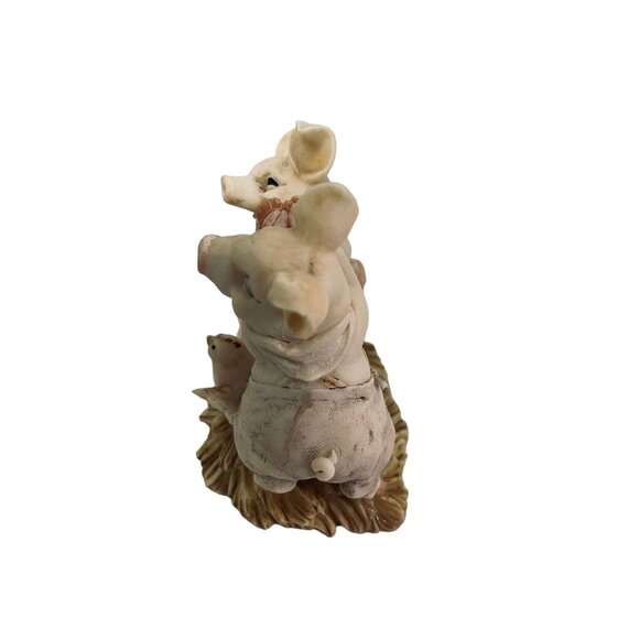 Vintage Westland 1995 Pig Figurine Two Little Pigs Mr and Mrs Pig 4' x 3 1/2" - Picture 7 of 10